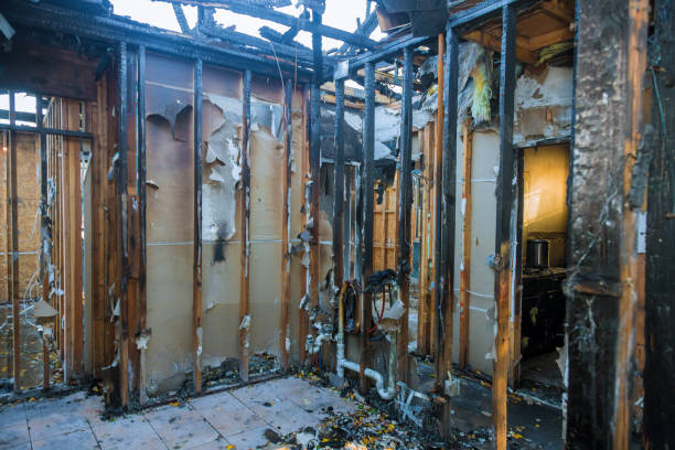 Professional Fire Damage Cleanup technician working in Florence, NJ